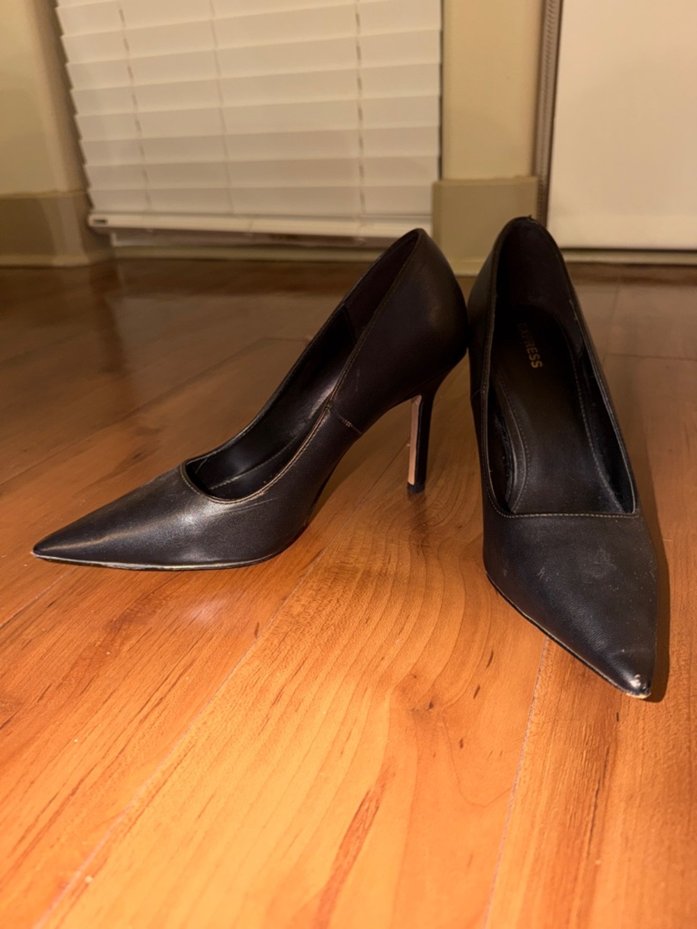 Express Black Pointed-Toe Stiletto Heels